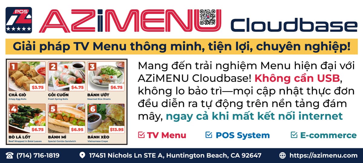 AZiMENU Cloudbase: Giải pháp TV Menu thông minh, tiện lợi, chuyên nghiệp!